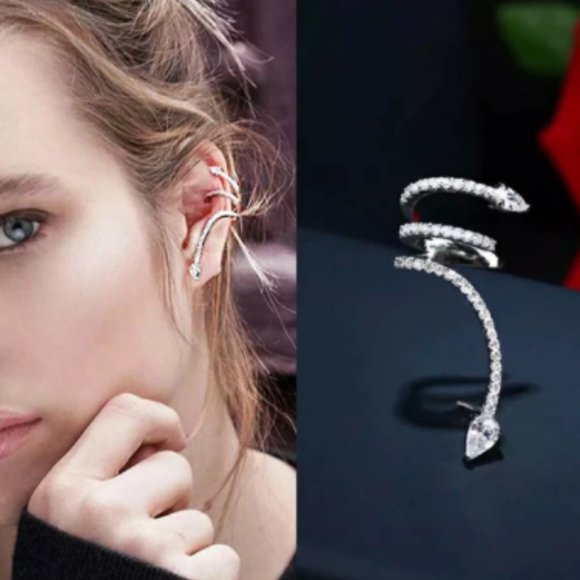 Jewelry - 1PC Snake Personality Clip Earrings